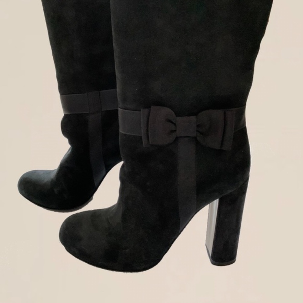 Moschino Black Suede Boots